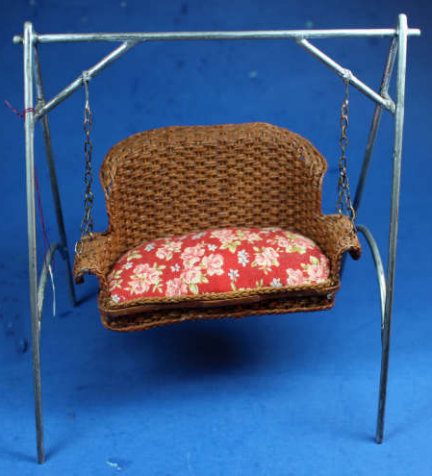 Porch swing and stand - wicker