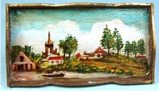 Serving tray with handles - Holland scene