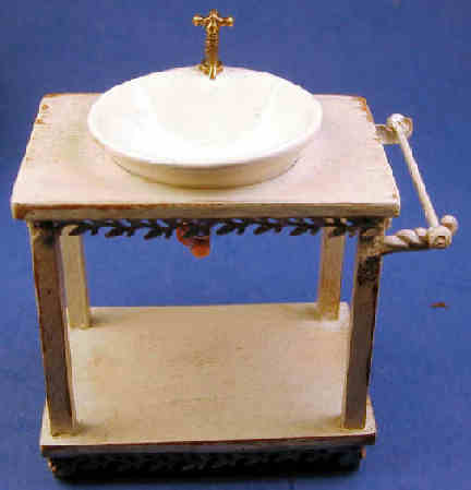 Fancy sink - distressed off white