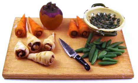 Vegetable stew preparation board