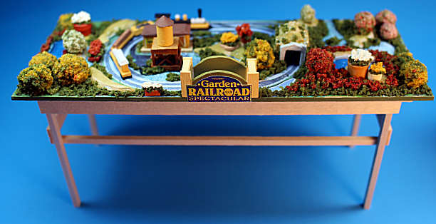 Model train set - garden