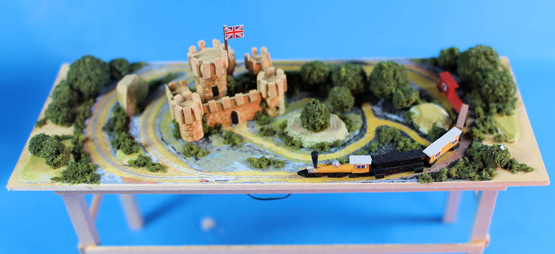 Model train set English countryside