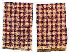 Kitchen towel set - red and tan