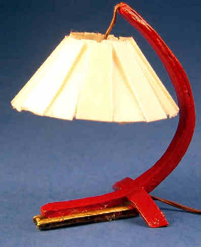 Bent wood lamp