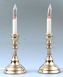 Candlesticks - pair - silver color