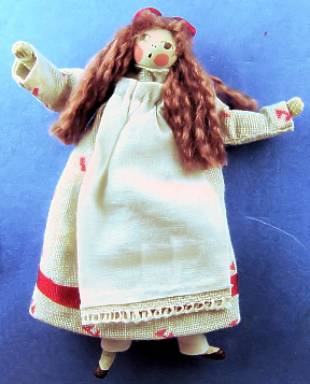 Doll for a doll - Country girl with apron