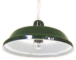 Hanging light - utility - green shade