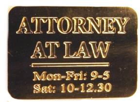 Attorney or lawyer sign