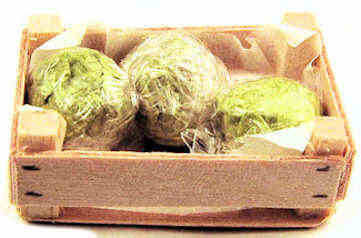 Crate of packaged lettuce