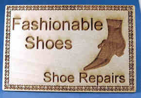 Shoe store sign