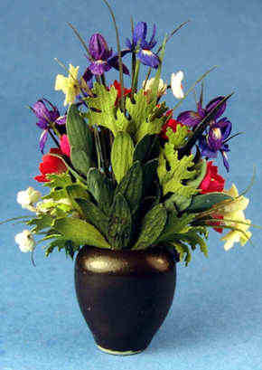 Flower arrangement - peonies, Iris, anemonies, tulips, jonquils