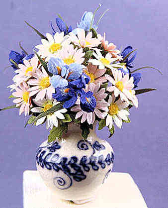Flower arrangement - irses and Gerbera daisies