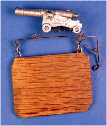Blank wood sign - cannon ornament