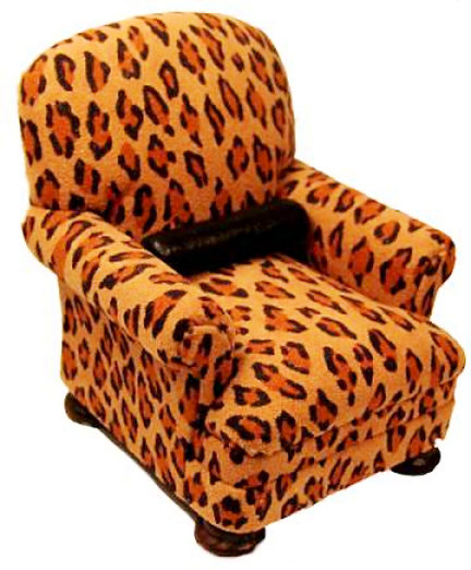 Club chair - leopard design - Click Image to Close