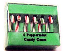 Candy canes in a box