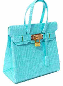 Designer handbag - sky blue