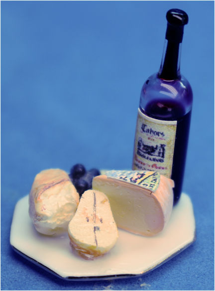 Cheese and wine plate