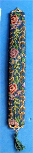 Wall hanging/bell pull - petit point