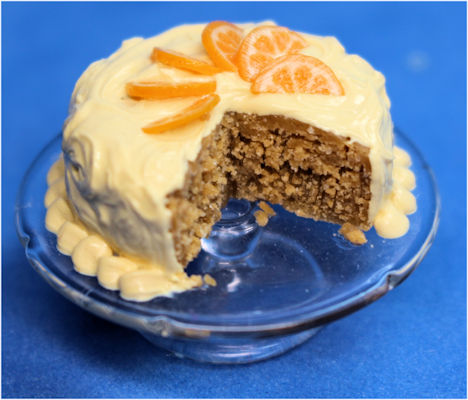 Cake topped with orange slices