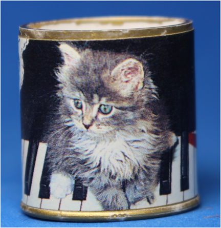 Kitten wastebasket