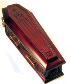 Coffin - mahogany