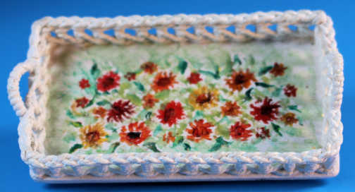 Serving tray - flowers