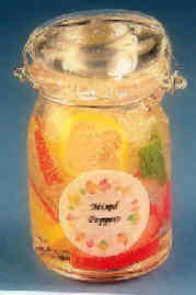 Mixed peppers in jar