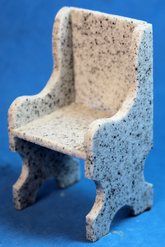 Garden chair - faux marble - acrylic