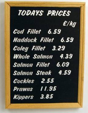 Seafood prices