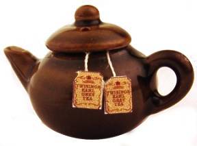 Teapot with teabags