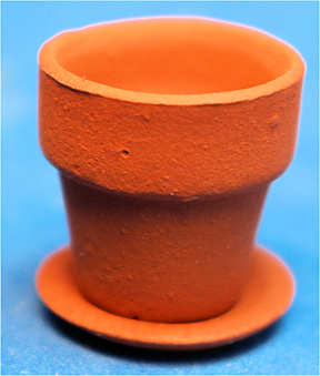 Flower pot & saucer - terra cotta