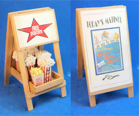 A - frame sign for movie