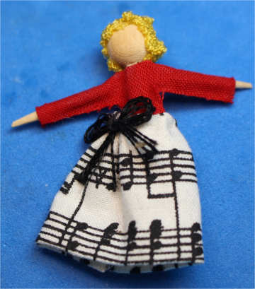 Doll for a doll - stick - Christmas theme