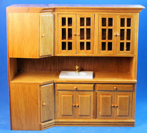 Kitchen cabinet and sink set