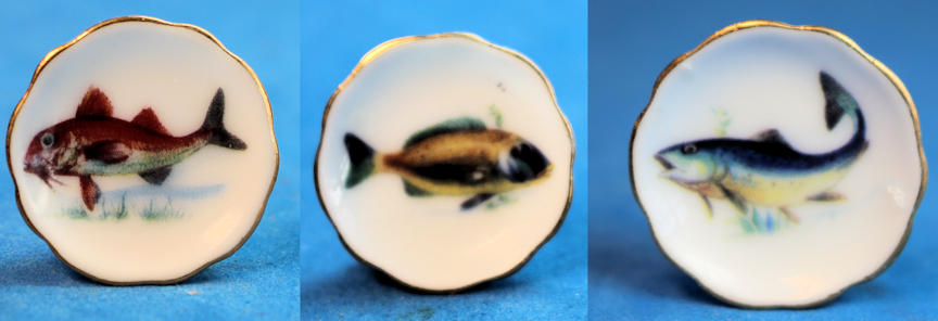 Decorative plates - fish set of 3