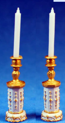 Candlesticks white - pair