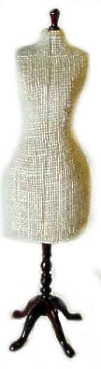 Dress form - mahogany base - Click Image to Close