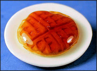 Waffle with syrup