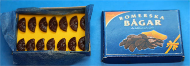 Box of Romerska Bågar Chocolates by Jill Miles