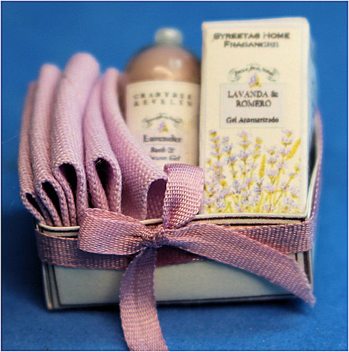 Bath set - lavender ribbon
