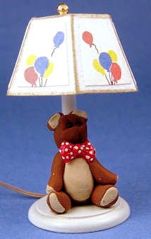 Child's lamp - balloon shade teddy