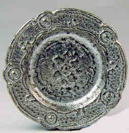 Engraved dish - pewter