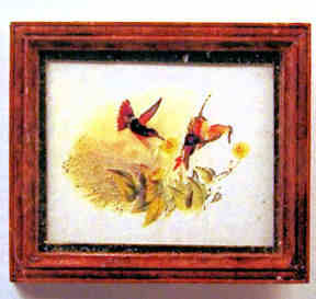 Hummingbirds print - vintage