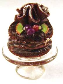 Chocolate truffle cake - 1/2 scale