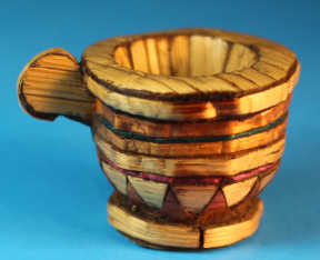Bowl with handle - southwest design