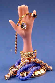 Jewelry display - white hand