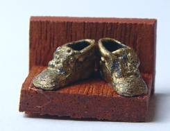 Fauz bronze baby shoes