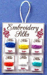 Silk embroidery cards display