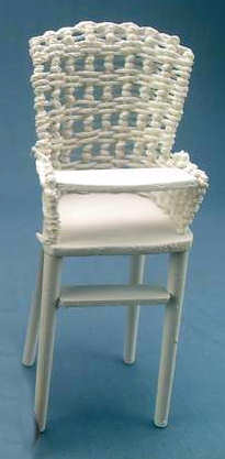High chair - white wicker