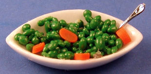Dish of peas and carrots